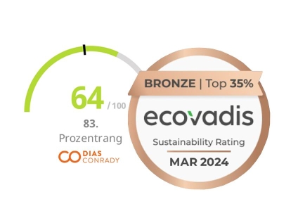 EcoVadis-Medaille Bronze, März 2024, dias CONRADY